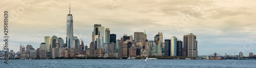 Panoramic view of New York City as seen from the harbor. © Wollwerth Imagery
