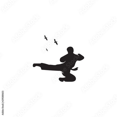 Karate logo design vector template