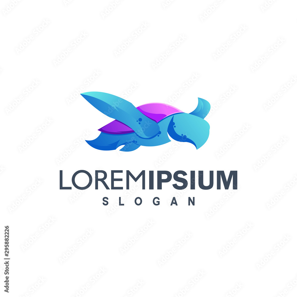 colorful turtle logo design illustration colorful turtle logo design illustration