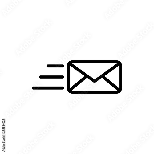 envelope icon trendy flat design