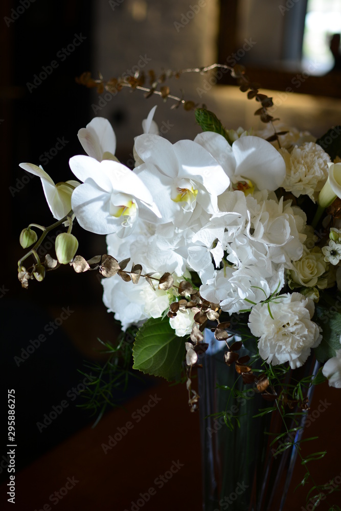 bouquet of flowers on table