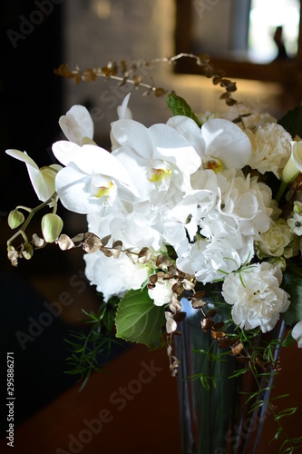 bouquet of flowers on table