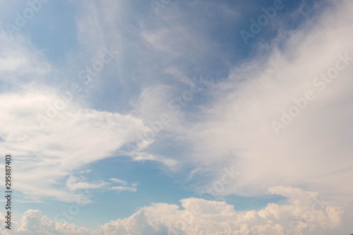 Altostatus cloud on the troposphere and blue sky background