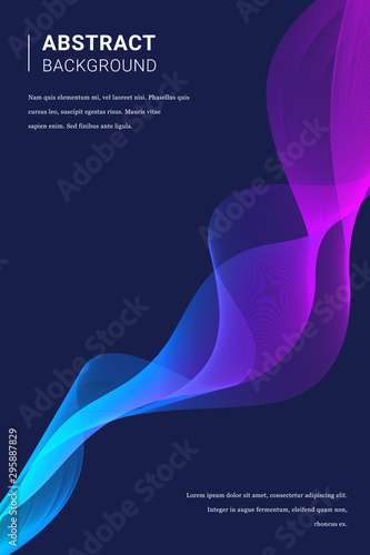 Vertical futuristic pink and blue abstract background