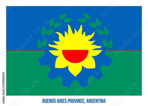Buenos Aires Flag Vector Illustration on White Background. Flag of Argentina Provinces.