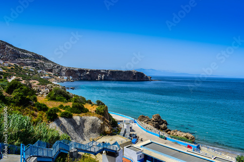 Panoramic View of Mediterranean Moroccan Coast, Belyounech City, Morocco