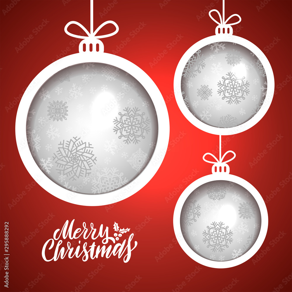 Christmas balls bacground in paper cut style. Christmas balls bacground in paper cut style.