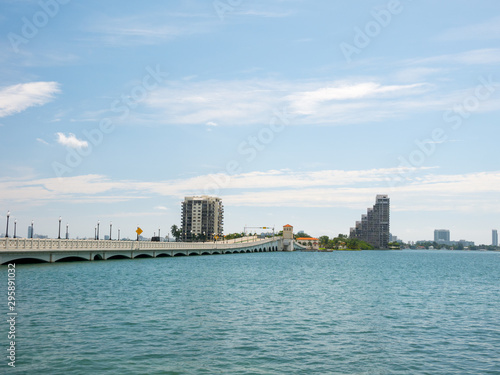 Miami Venetian Causeway Drawbridge and Skyline