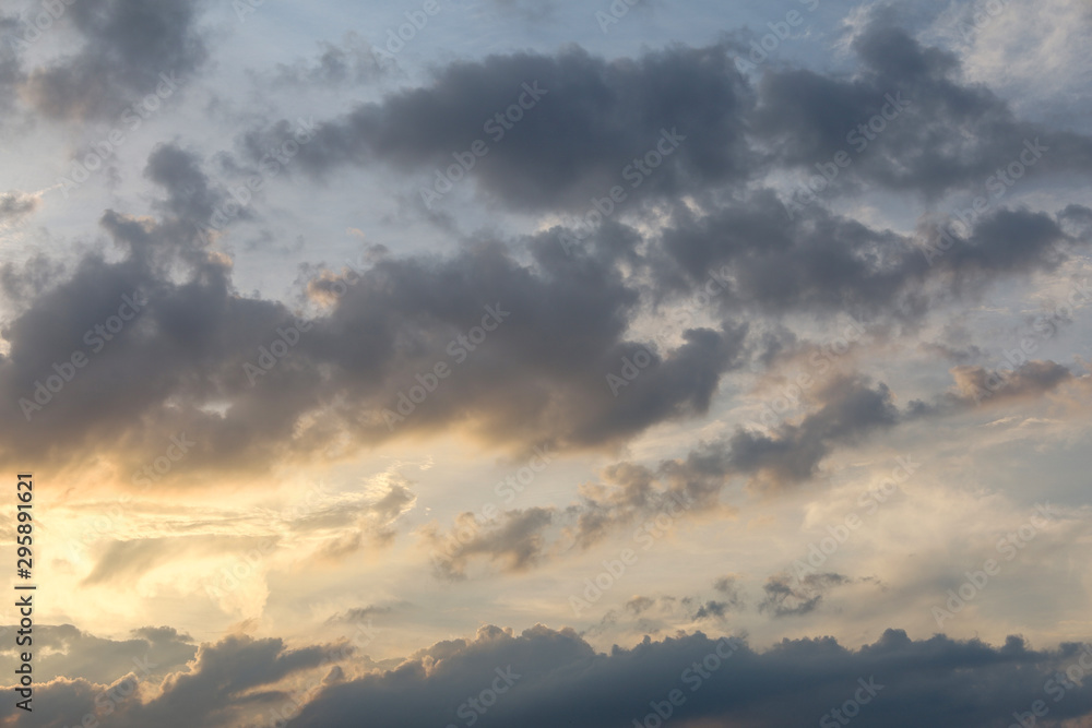 Cloud in orange light befor sunset in thailand Cloud in orange light befor sunset in thailand