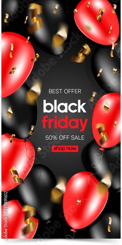 Black Friday Sale banner. Huge Discount banner