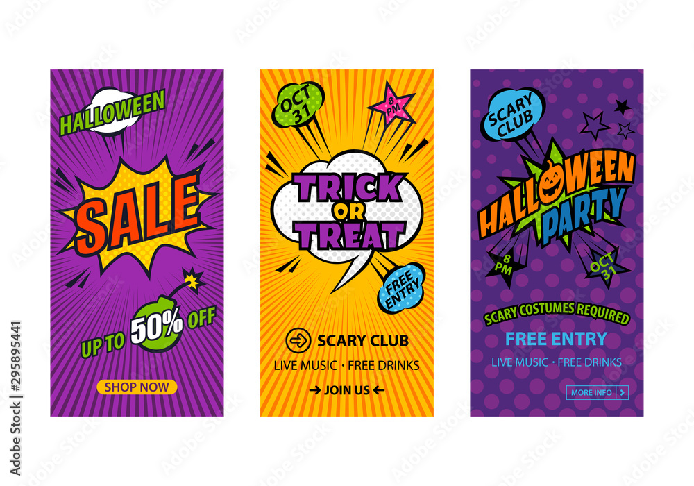 Halloween Party invitation greeting card promotion banner or flyer
