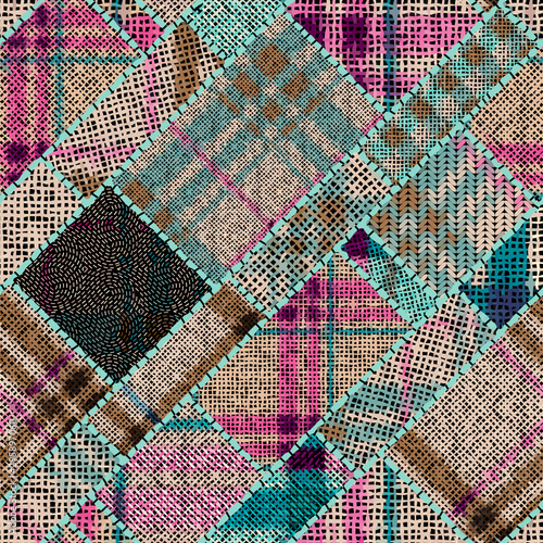 Imitation of a texture of rough canvas. Seamless pattern.