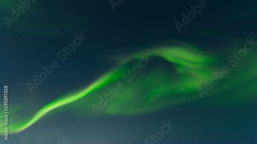 Northern lights, aurora in the sky at night.Horizontal .