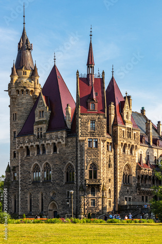 Castle in Moszna, southwestern Poland