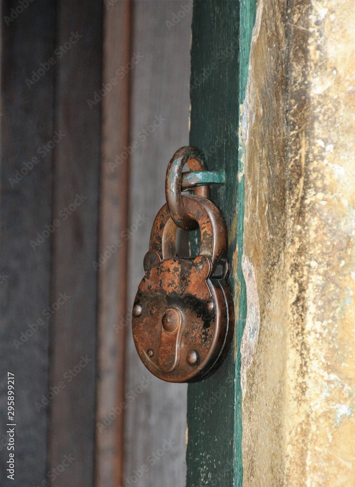 an old door lock system an old door lock system