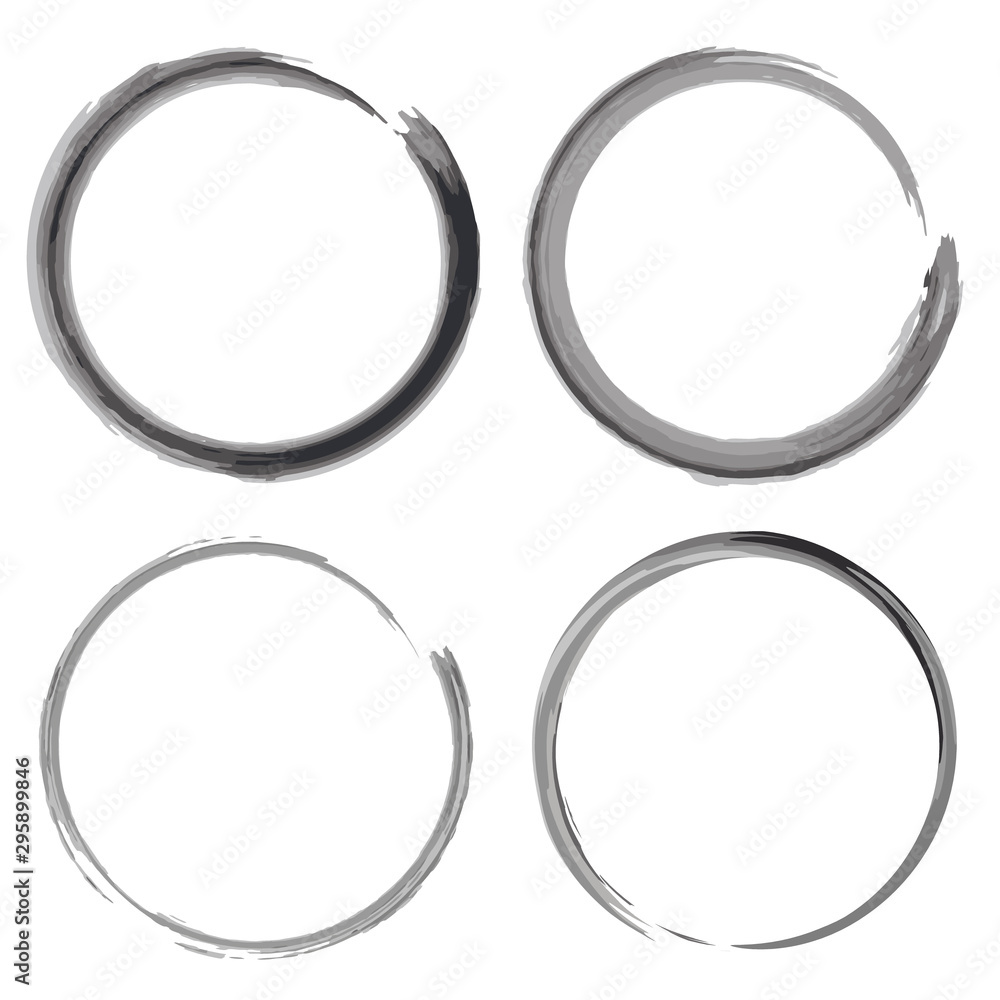 Hand drawn painted grunge circles illustration, vector design elements. Vector illustration Hand drawn painted grunge circles illustration, vector design elements. Vector illustration