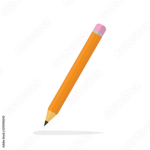 Realistic yellow pencil icon. Vector illustration.Eps 10