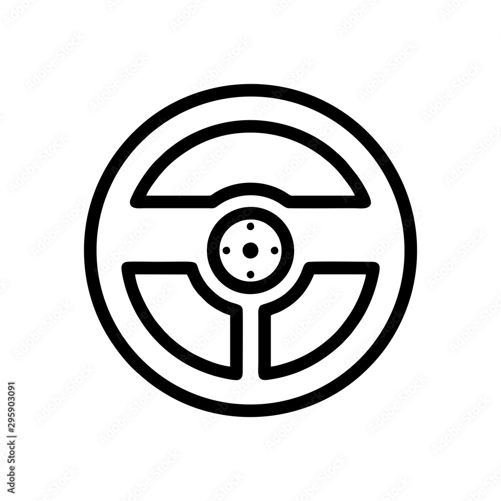 Steering wheel icon vector Steering wheel icon vector