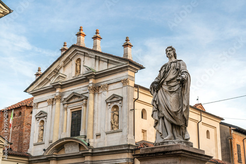 Novara city, Piedmont, Italy. HISTORIC PALACES IN NOVARA CITY IN ITALY IN EUROOPE