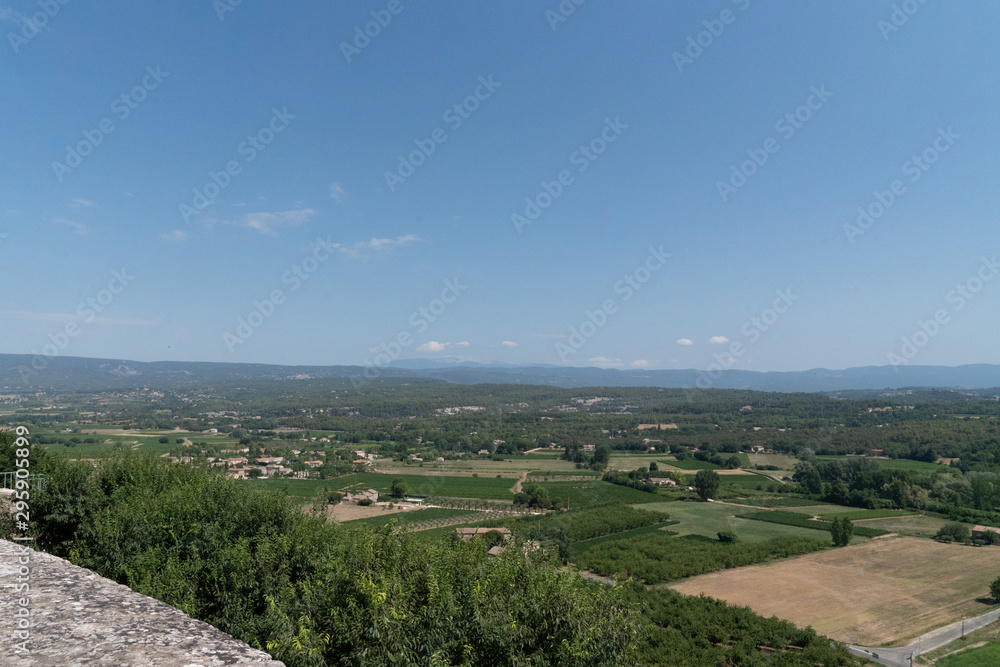 view from hill village of Menerbes Luberon Provence France