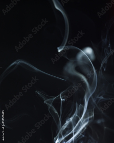white smoke on a black background for design