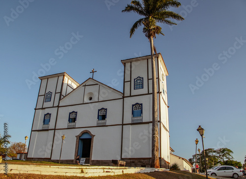 Pirenopolis, Goiás, Brazil, October 17, 2019: Our Lady of the Rosary Church, in colonial style, the most traditional of the state of Goiás, patron saint of the city of Pirenópolis, Catholic temple