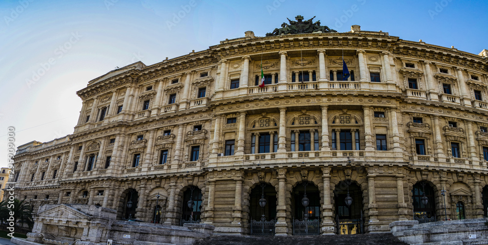 View of the building of the Supreme Court of Cassation in Roma, Lazio - Italy