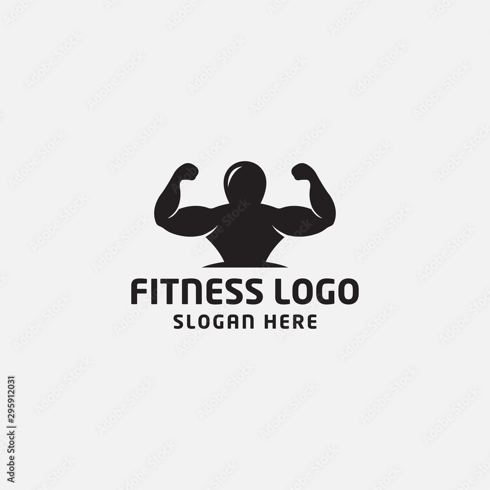fitness logo design template - vector