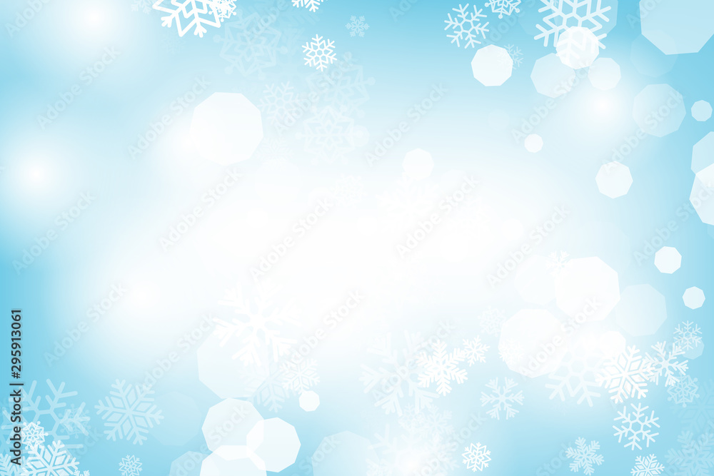 Colorful blury glowing background. Vector holiday banner with lights and bokeh texture. Winter seasonal soft backdrop.
