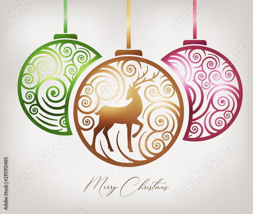 abstract and elegant christmas ornament background