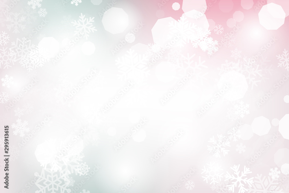 Colorful blury glowing background. Vector holiday banner with lights and bokeh texture. Winter seasonal soft backdrop.