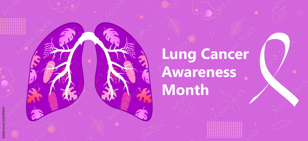 Fototapeta premium Lung Cancer Awareness Month is organized on November in United States.