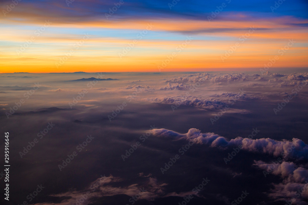 View of a sunrise full of color