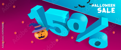 Banner for the site on sale during Halloween 15% discount