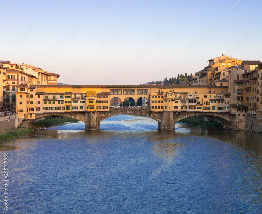 ponte vecchio in Florence from Piazzale Michelangelo 