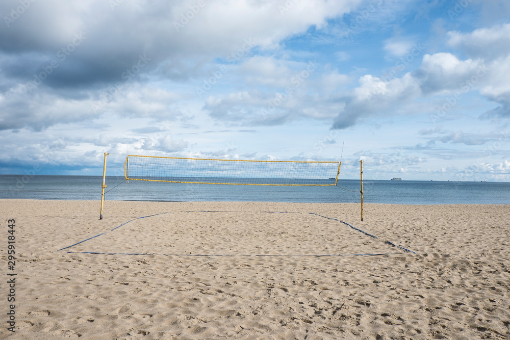 Volleyballnetz am Strand von Sopot
