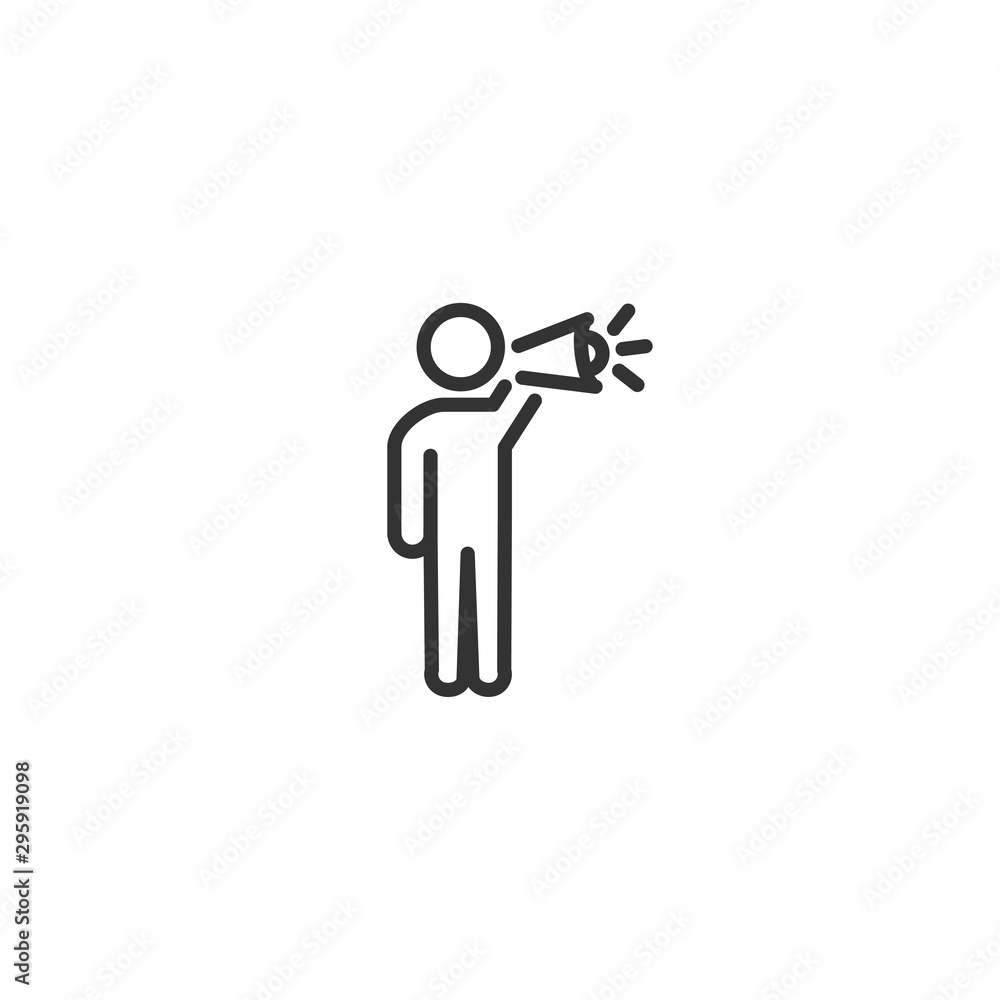 Promoter line icon in simple design on a white background Promoter line icon in simple design on a white background