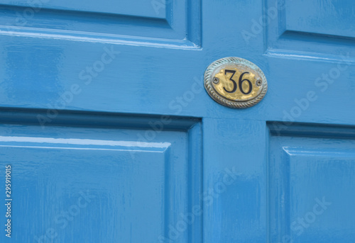 Blue door number 36