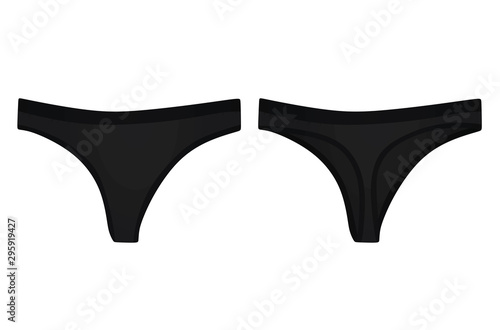 Black woman underwear. vector illustration