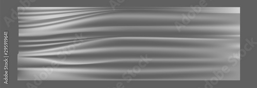 Realistic stretch transparent polyethylene vector