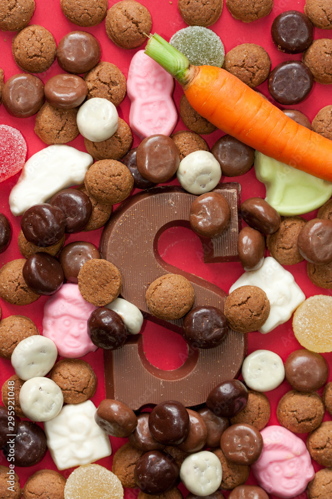 Background with traditional Dutch sweets for holiday Sinterklaas. Background with traditional Dutch sweets for holiday Sinterklaas.