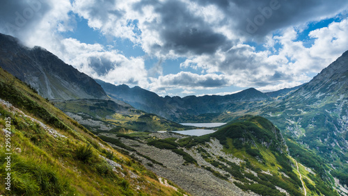 Fototapeta Naklejka Na Ścianę i Meble -  View on Przedni Staw and Wielki Staw in Tatra Mountains