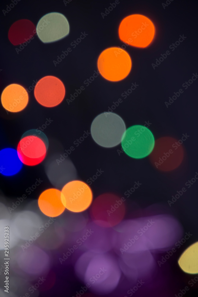 Blur Christmas lights. Circle Bokeh effect Blur Christmas lights. Circle Bokeh effect