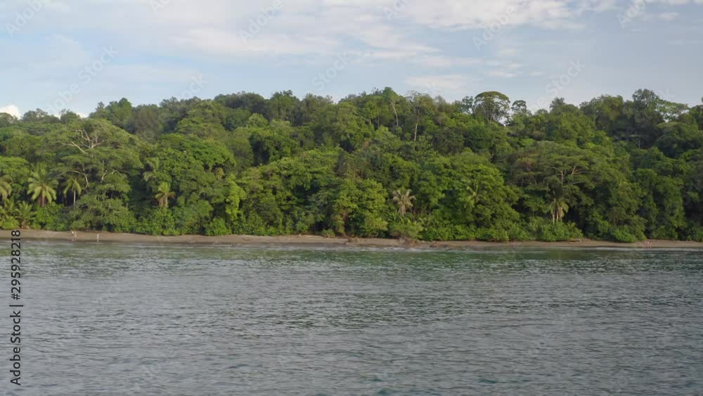 Beach of the Pacific Ocean with rainforest in Choco, Colombia, near Nuqui Beach of the Pacific Ocean with rainforest in Choco, Colombia, near Nuqui
