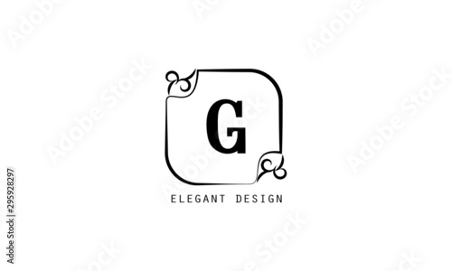 Modern and elegant geometric design of the logo with the letter . Monograms for florists, cosmetics, business. Stylish minimalist vector illustration.