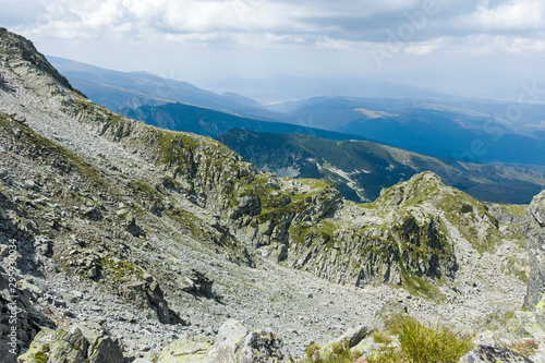 Landscape from trail from Scary lake to Kupens peaks, Rila Mountain, Bulgaria photo