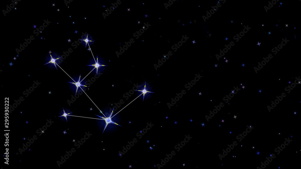constellation of the zodiac Taurus, stars on a black background, starry sky