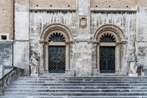 The main gate of San Giustino Cathedral's in Chieti, Abruzzo, Italy © DinoPh