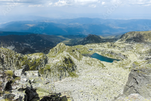 Landscape from trail from Scary lake to Kupens peaks, Rila Mountain, Bulgaria photo