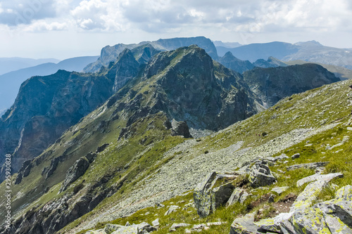 Landscape from trail from Scary lake to Kupens peaks, Rila Mountain, Bulgaria